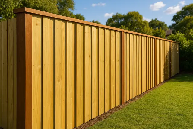 Timber paling fence installation in Melbourne backyard by Prime Perimeter Fencing